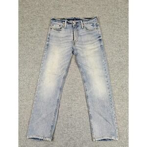 Levi's 513 Jeans Mens 30x30 Light Wash Slim Straight Stretch Denim Zip Fly